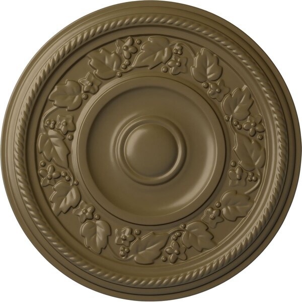 Ekena Millwork Tyrone Ceiling Medallion (Fits Canopies up to 6 3/4"), 16 1/8"OD x 3/4"P, Mississippi Mud CM16TYMMF - main